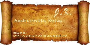 Jendrolovits Kolos névjegykártya